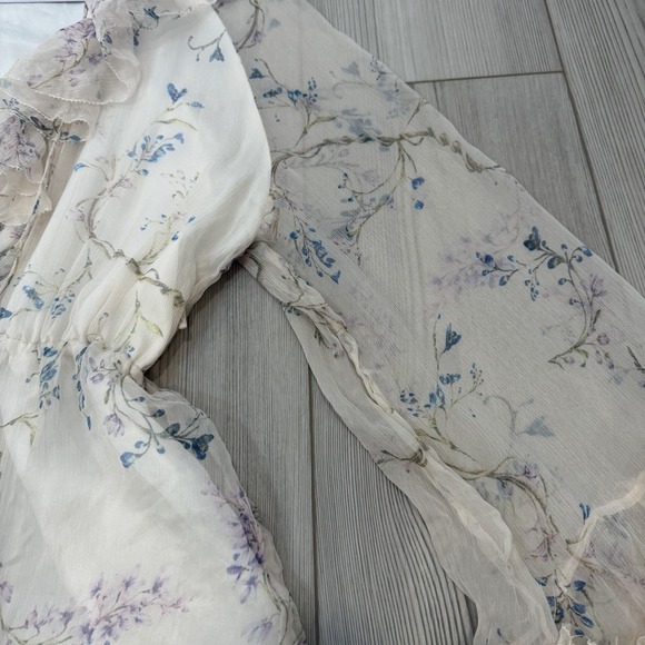 ZIMMERMANN Paradiso Ruffled Floral-print Silk Romper In Cream Floral - Picture 7 of 16